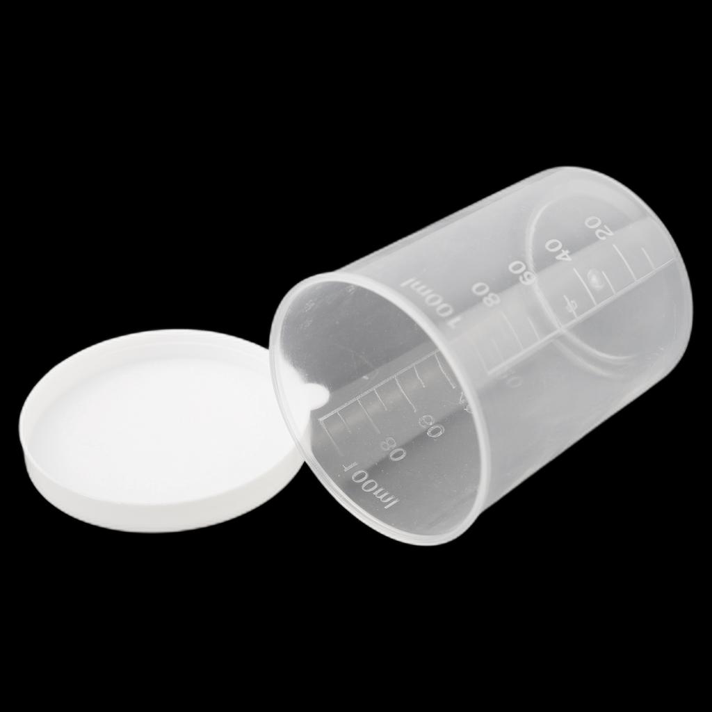 10x 100ML Plastic Liquid Measuring Cup Glue Resin Mixing Tool Kitchen Accessory