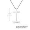 Stainless Steel Cross Necklace for Men, Christian Jesus Pendant Necklace, Catholicism Religious Faith Jewelry Easter Gifts