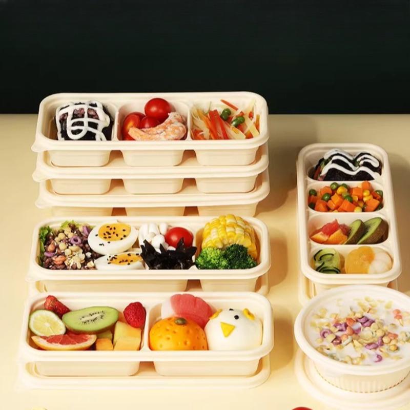 Environmentally Friendly and Biodegradable Disposable Food Container Water and Oil Repellent Thickened and Compression-resistant