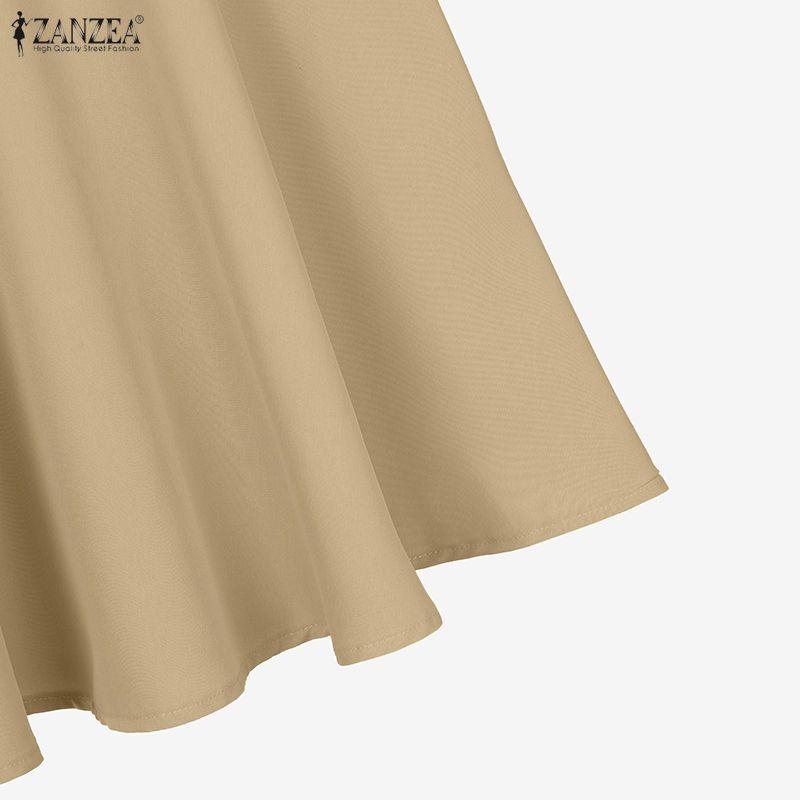 ZANZEA Women Short Sleeve Blouse and Skirts Summer Casual Two Piece Suit Sets