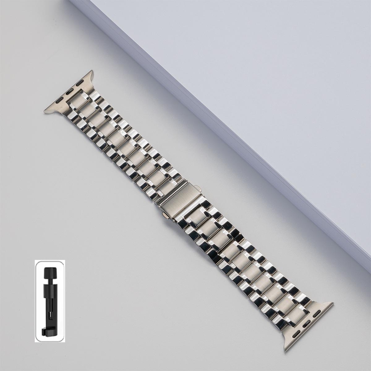 

Роскошный металлический ремешок для Apple Watch Series 11 10 9 8 7 6 5 SE3 Бизнес-ремешок для Iwatch Ultra 3/2 49мм 44 45 38 41 40мм Браслет 38-40-41mm