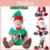 Kids Santa Claus Elf Velvet Cosplay Costume Bright Durable Christmas Outfit