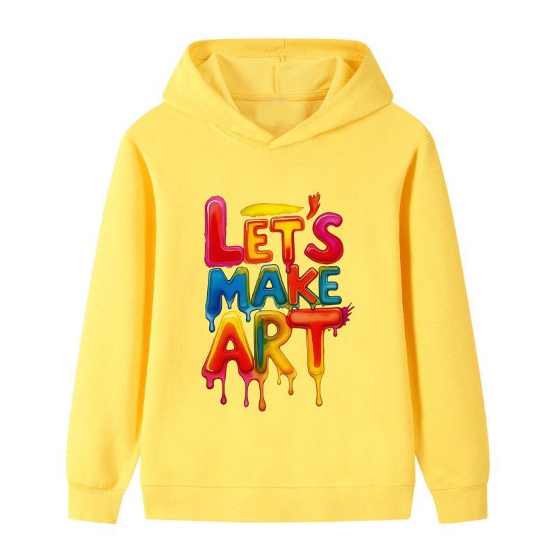 Bunter Graffiti-Kunst-Hoodie für Kinder - Unisex Freizeitjacke mit Farbdruck