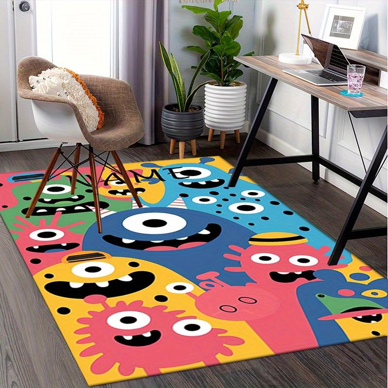

Monsters, Colorful, Ghost Face Office Carpet Soft Polyester Entrance Carpet Washable Non slip Machin 60cm by 90cm