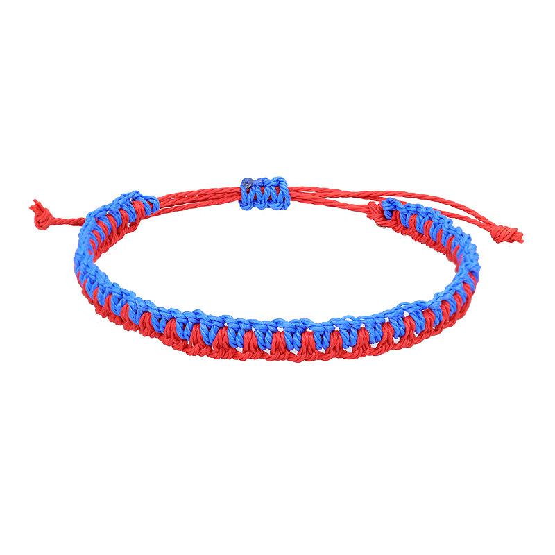 Handmade Woven Red String Bracelet, Waterproof Wax Thread Braided Bracelet, Peace Knot Jewelry Accessory