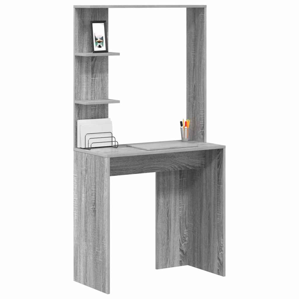 Desk in Grey Sonoma 78.5 x 37 x 154.5 cm Engineered Wood