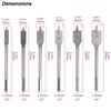Spade Drill Bit Set Paddle Flat Boring Double Side Carbon Steel Cut Spurs Woodworker Desk Hole Cutter Wood Board PVC Woodworking