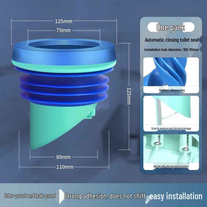 Hanyou Toilet Anti-Odor Flange Seal Ring with Closure Valve