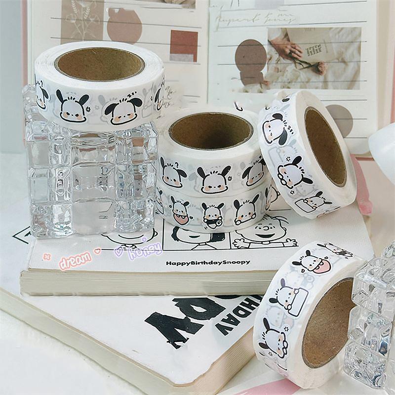 500Pcs/Roll Stickers Kawaii Hello Kitty Melody Kuromi Cinnamoroll Cartoon Kids Reward Stickers Gift Decoration Decals Toys