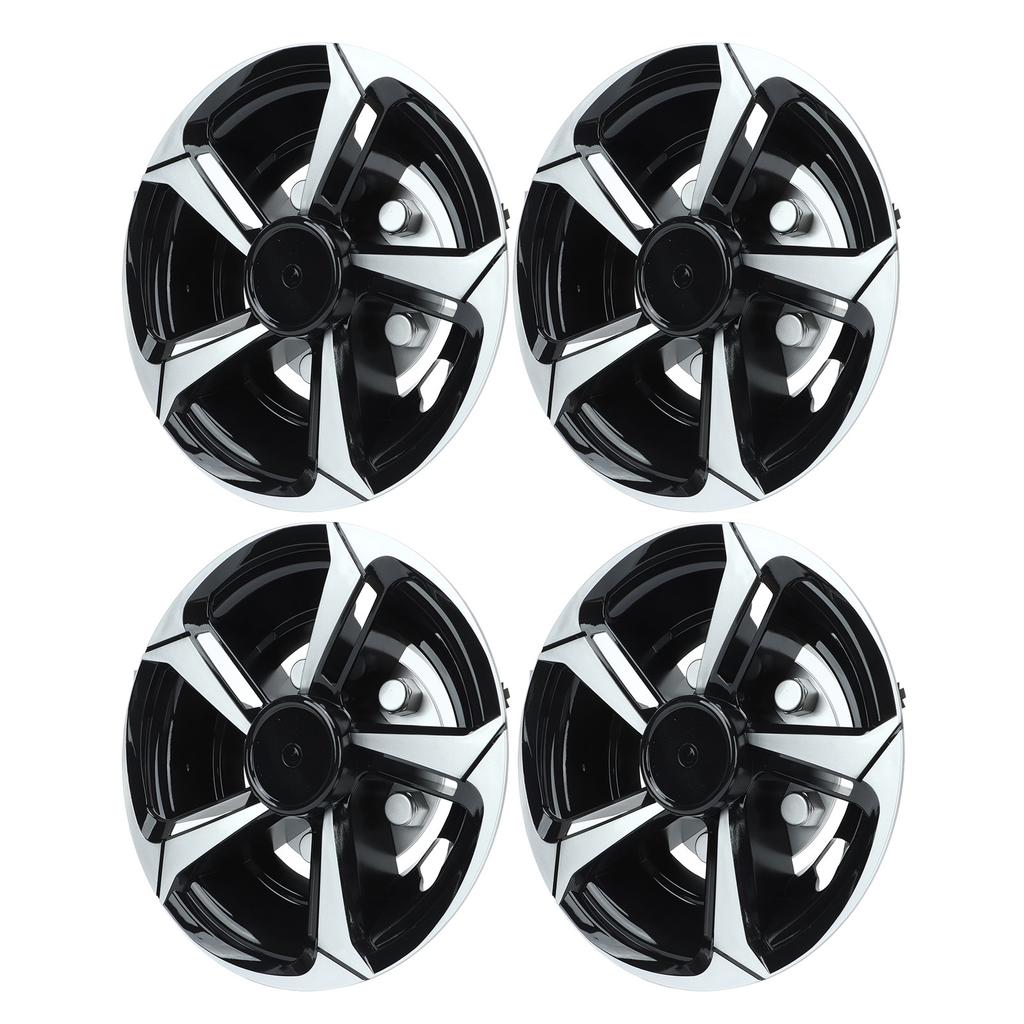 8 Inch Wheel Hub Cap Black Fully Wrap Hubcap Rim Protector Trim Replacement for EZ‑GO Golf Cart