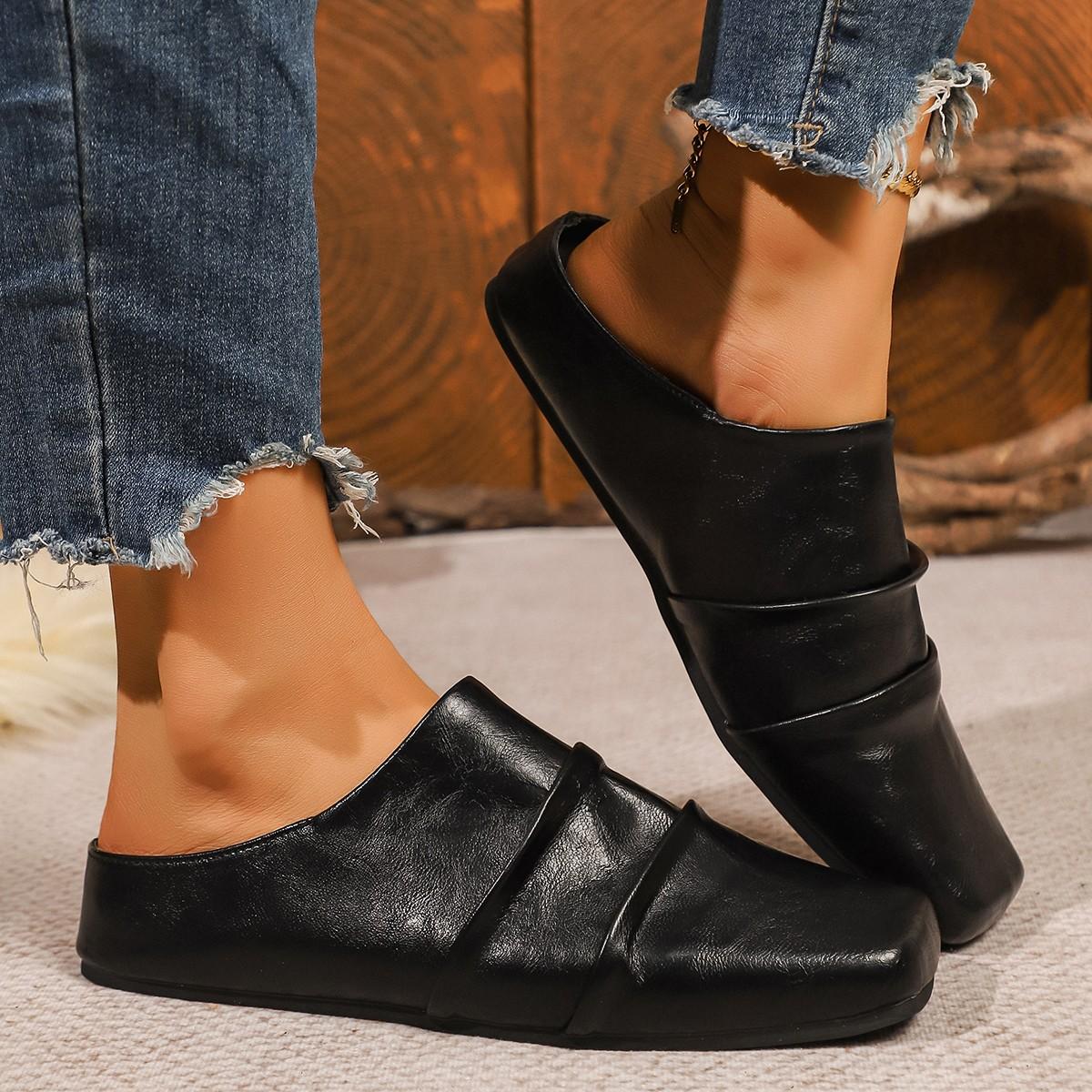 

Fashionable New Comfortable Baotou Flat Slippers for Women s Spring and Autumn Sexy and Elegant Casual Shoes 36