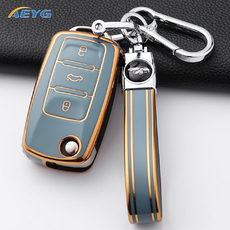 Car Key Cover Protection Shell For Volkswagen Vw Polo Golf Passat Tiguan Beetle Caddy T5 Up Eos Skoda Octavia Seat Leon Altea
