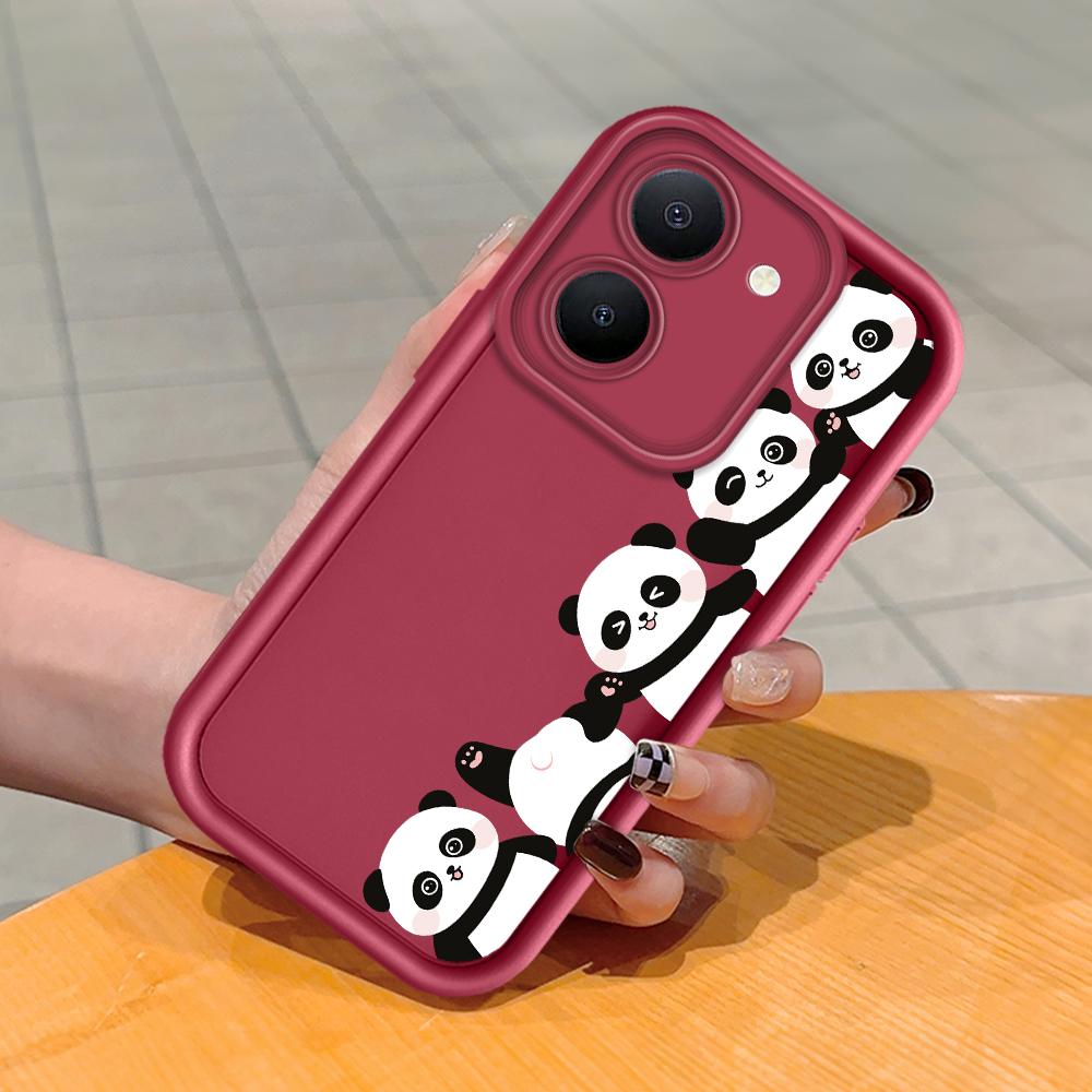 

Мягкий силиконовый квадратный чехол с рисунком лестницы для телефона, полное покрытие, противоударный защитный резиновый чехол для камеры для Vivo Vivo Y93 темно-красного