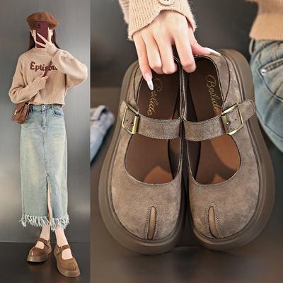 Jk with Skirt Versatile Light Mouth Shoes Retro Style Muffin Thick Sole Mary Jane Single Shoes Women's New Spring and Autumn 2025