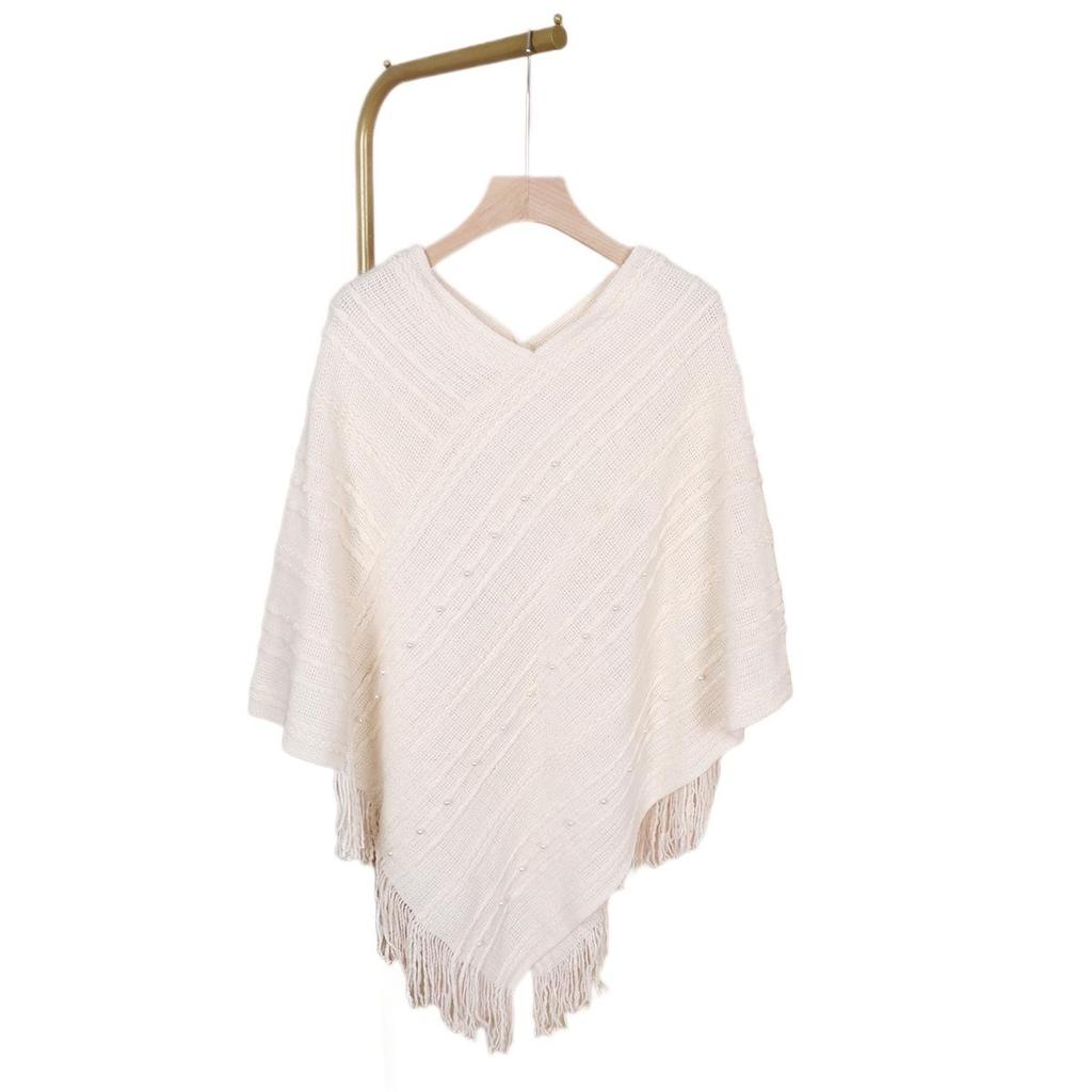 Women's Knitted Tassel Shawl: Fashionable, Versatile & Warm Autumn/Winter Cape Scarf