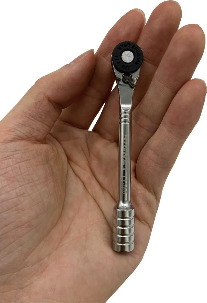 SIGNET Compact Storage Square Socket Bit Set with Ratchet Ideal for and Car Roll Choice 27002 1/4" Handle, 23-Piece Set, DIY, Bicycles, Tools,