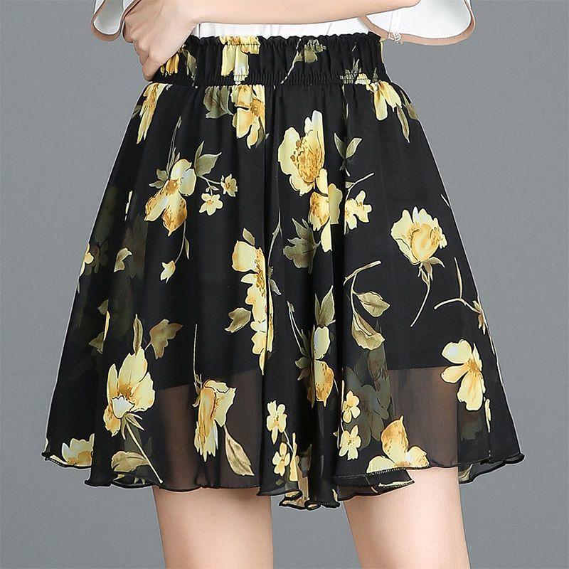 Женская летняя новая большая шифоновая свободная тонкая юбка с защитой от света M