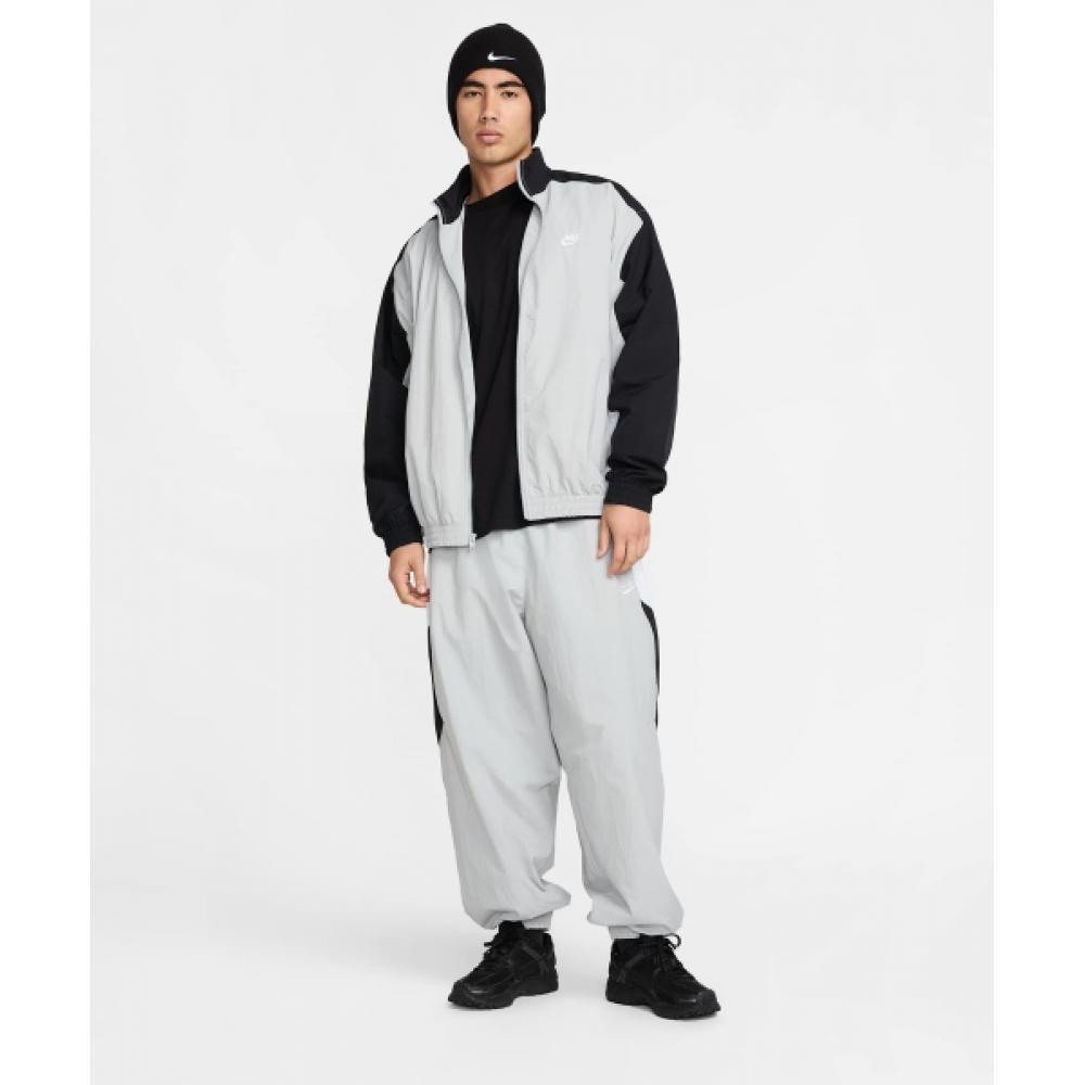 Nike Club Oversized Woven Track Jacket M   Light sMoke Gray  Black  White Hq6110 077