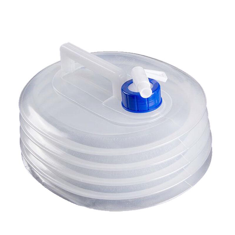 1PC PE Folding Water Bag Telescopic Bucket Food Grade Outdoor Portable Emergency Storage Kettle Car Camping 3L