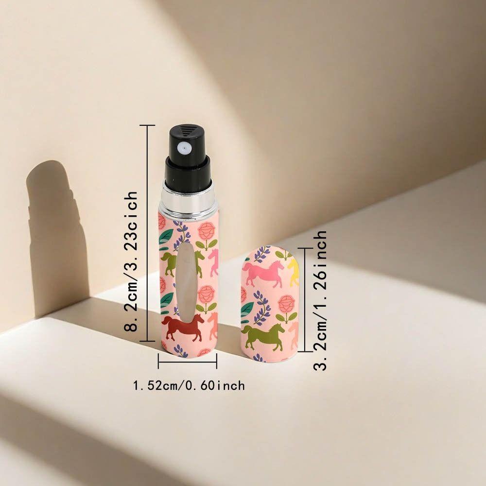 5ml Mini Perfume Bottle Essential Oil Alcohol Refillable Spray Rotating Bottle Spray Atomizer Bottle Empty Cosmetic Containers