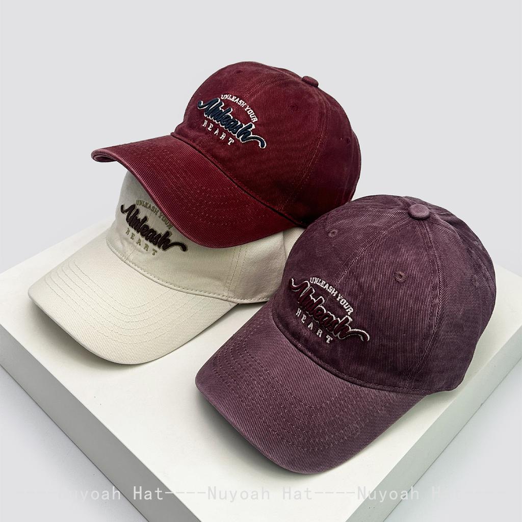 And Women Korean Style Ins 3D Letter Print Embroidery Baseball Caps Sun Protection Vintage All-Match Casual Peaked Hats College Style Fashion