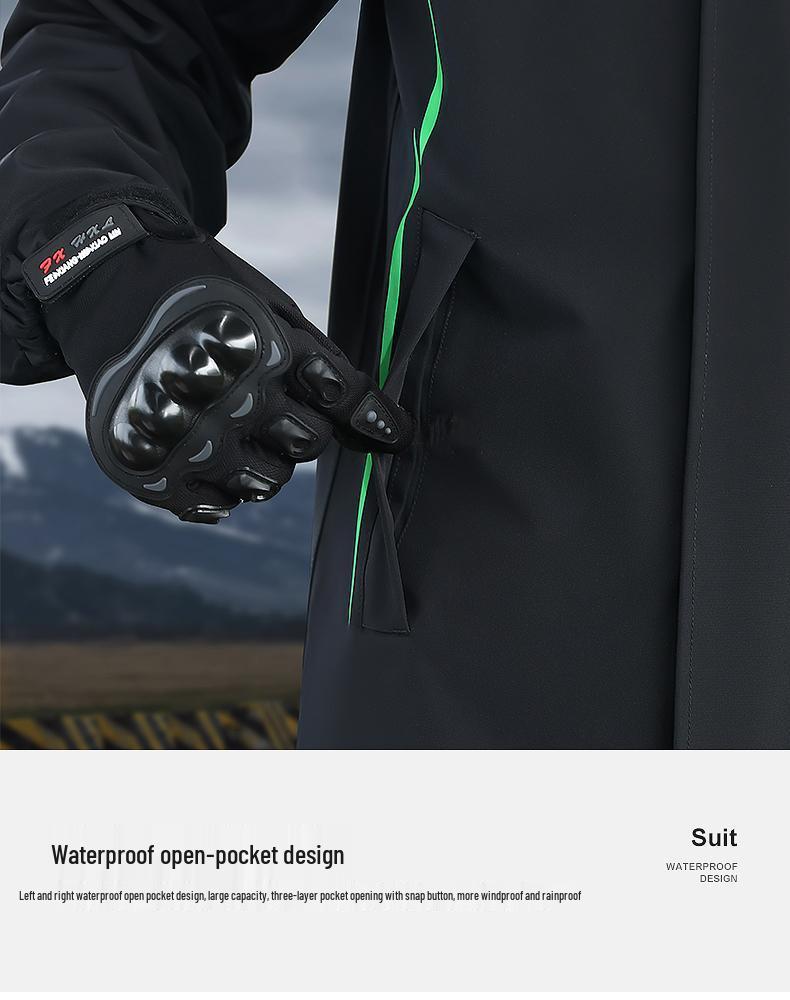 Men's Motorcycle Raincoat and Pants Set - Split Type, Stormproof Riding Gear