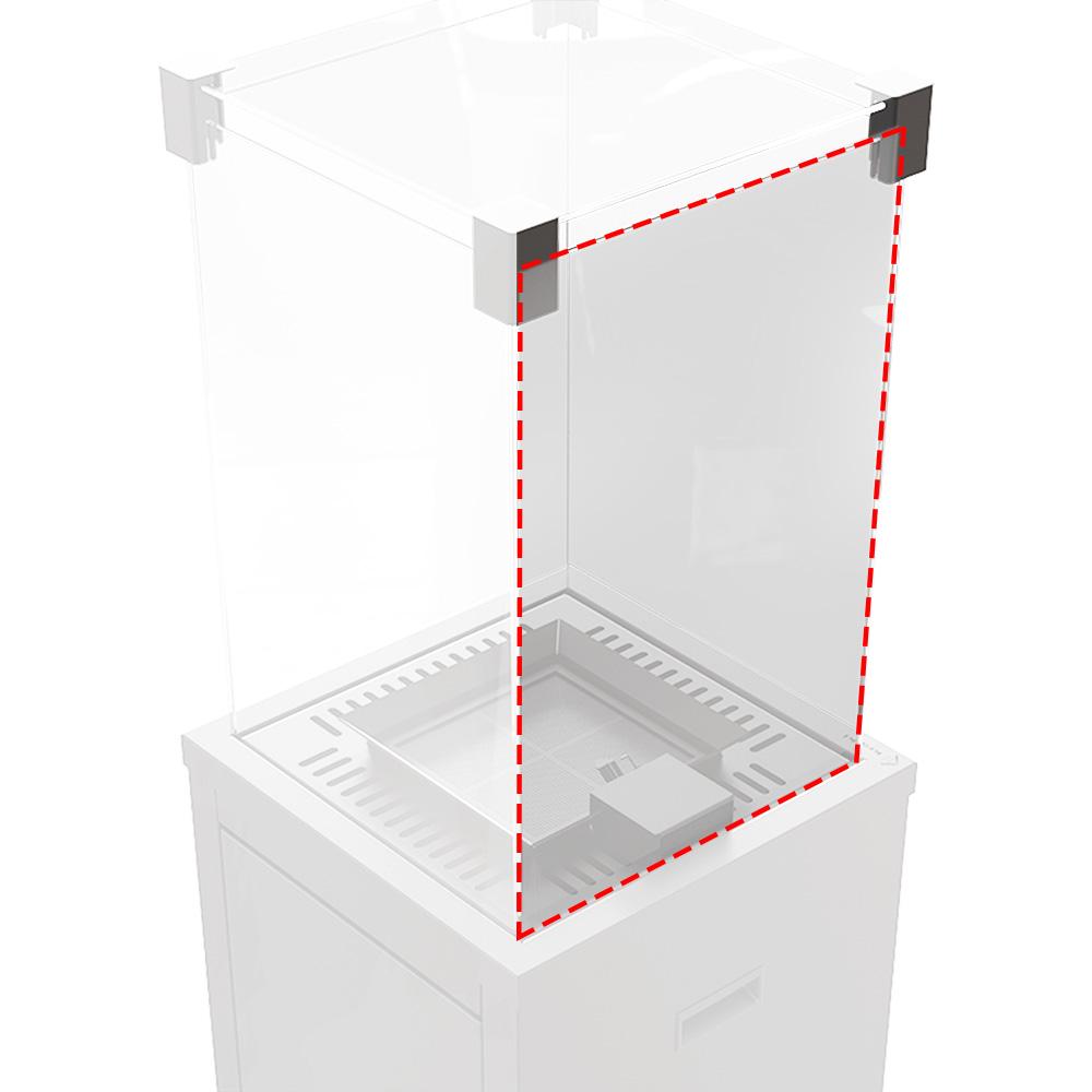 Glass for gas heater PATIO MINI - side