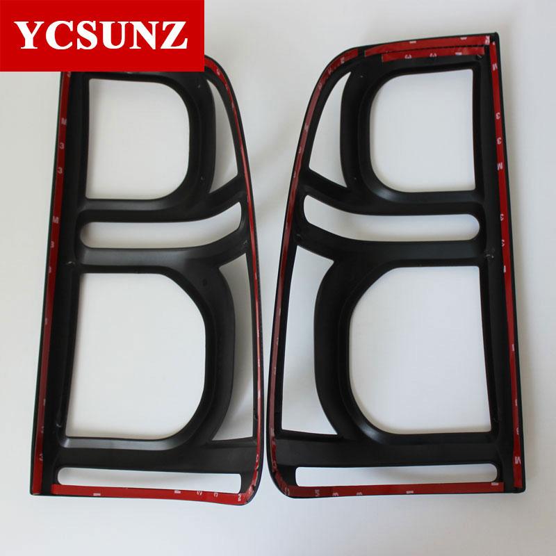 ABS Matte Black Tail light Cover Accessories For Toyota Hilux Vigo 2012 2013 2014 Rear Lamp Hood Car Exterior Parts