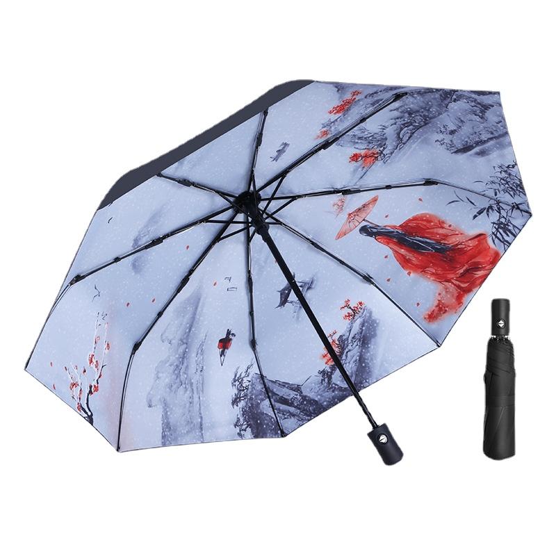 Kaufe Automatischer Regenschirm Regen Sonne Anti Uv Winddicht 