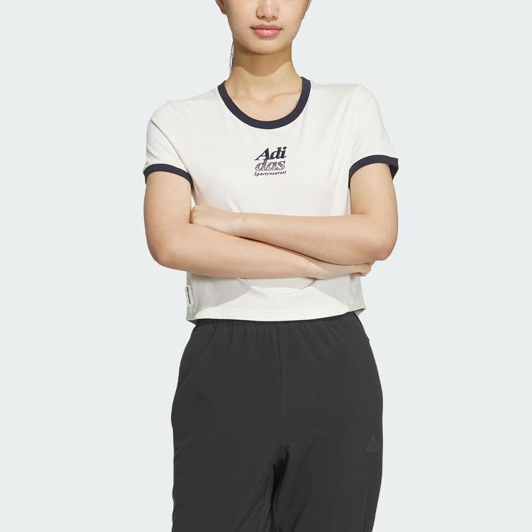 Adidas Small Logo T-Shirt Women Tops White JI6880