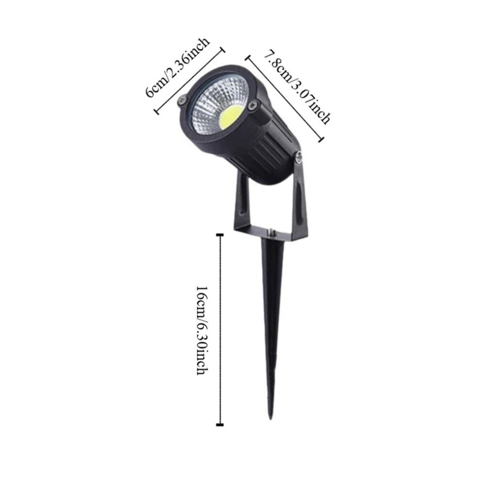 Waterproof Landscape Spike Spotlights Aluminium 3/5W Yard Spotlight Energy Saving High Brightness LED Lawn Light Patio Path