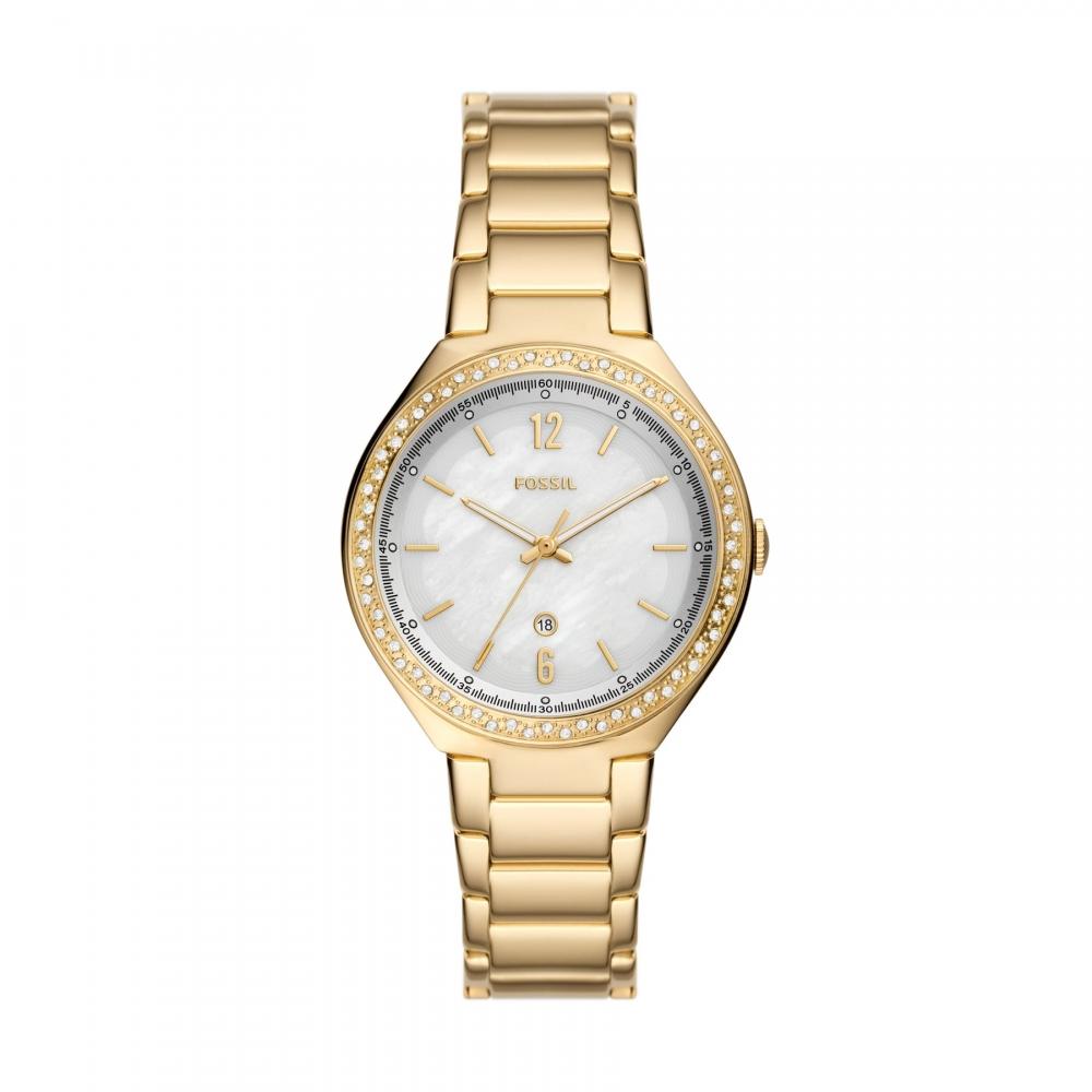

Fossil Women s Ashtyn Three-Hand Date, Gold-Tone Stainless Steel Watch