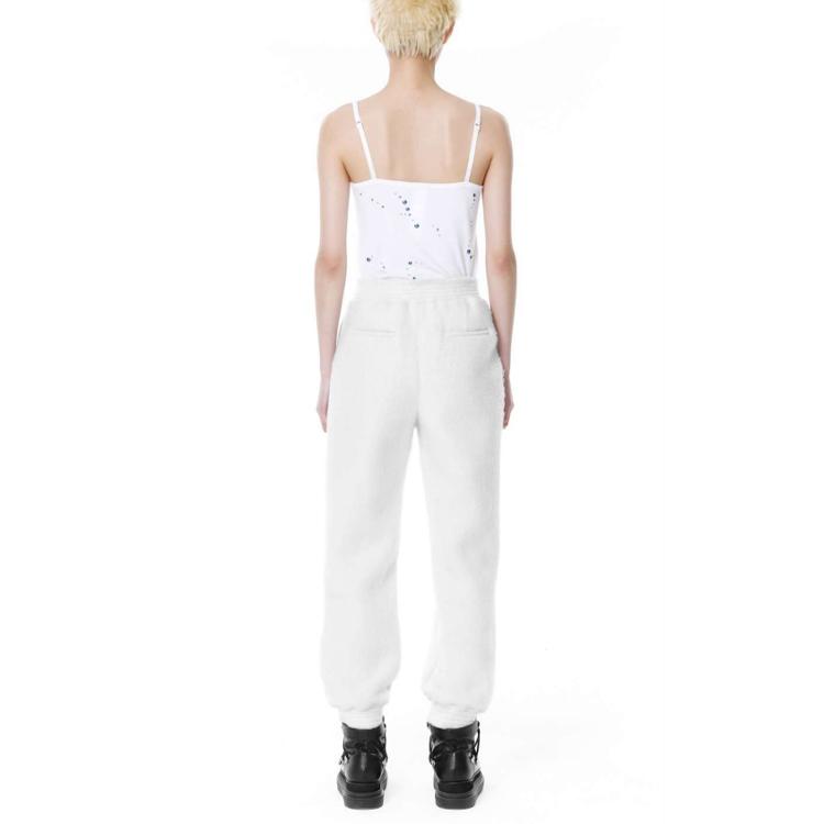 WE11DONE Loose Cuffed Sports Pants Women Pants White WD-PT3-21-578-W-WH