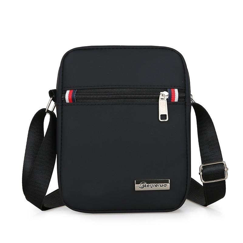 Borsa A Tracolla Uomo In Nylon Leggera – Piccola Messenger 20x15x5 Cm Con Cerniera, Tracolla Regolabile