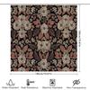 Vintage Floral Shower Curtain Botanical Pattern Bathroom Decor Rustic Farmhouse Backdrop Washable Fabric Wall Hanging