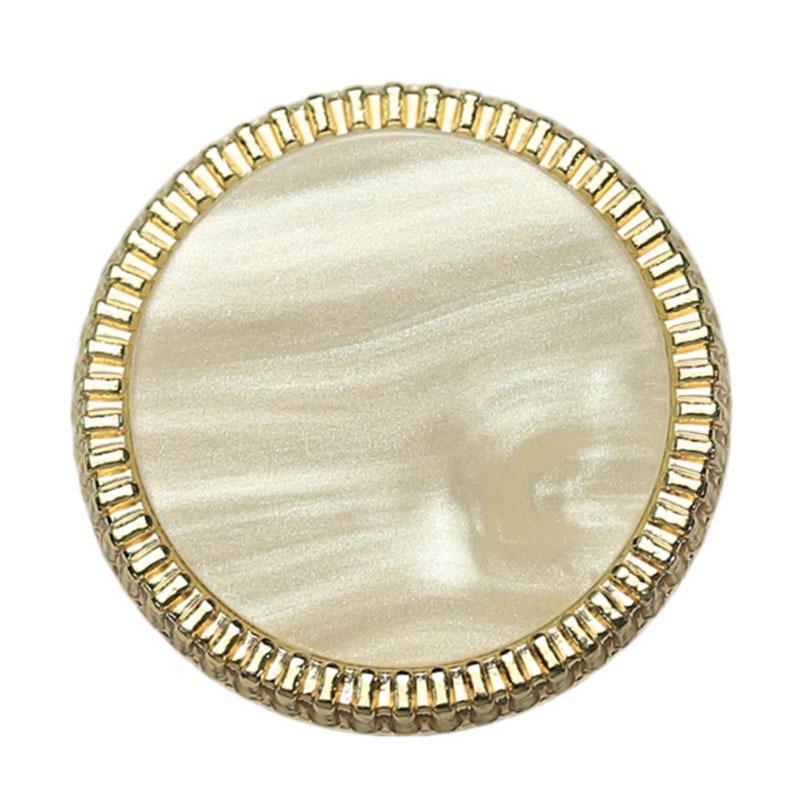 Imitation Shellfish Alloy Buttons With Tooth Edge Women'S Jacket Sweater Decorative Double-Sided Nylon Coat Xiaoxiang Clothing Buttons