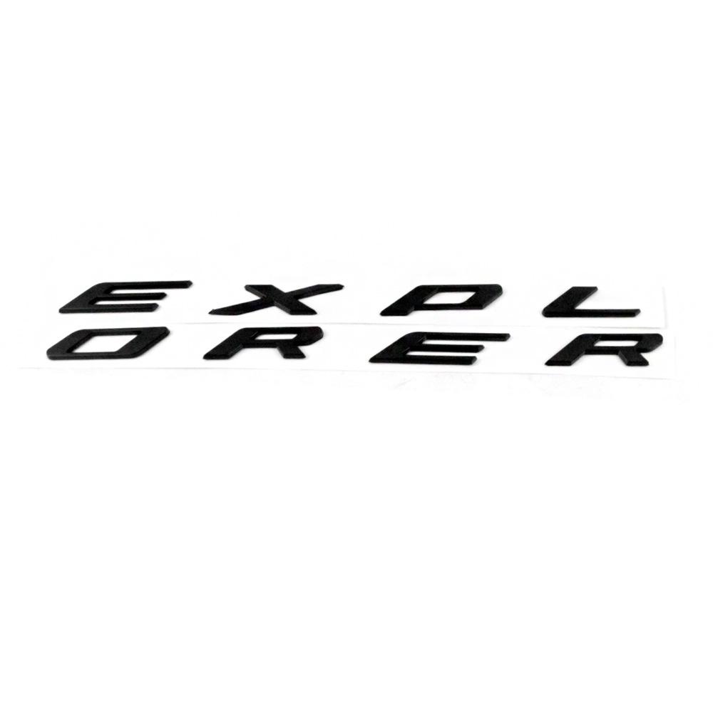 AHYU6 1pc 3D EXPLORER Letter Hood Head Front Sticker Emblem Badge Car Decal for 2011-2020 Ford Explorer Accessories
