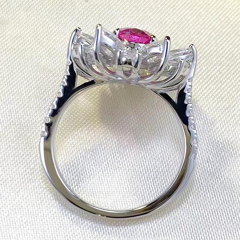 Zhuo Zhifan 2023 Luxury S925 Silver Oval Zirconia Diamond Ring for Women - Fashion Versatile
