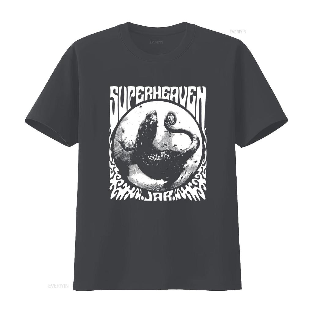 Superheaven T Shirt Unique Monster Print Design for Men Stylish and Comfortable Streetwear vintage Washed Casual