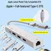 RJ45 Type-C to 100M Network Port Converter: 5-in-1 Laptop Expansion Dock