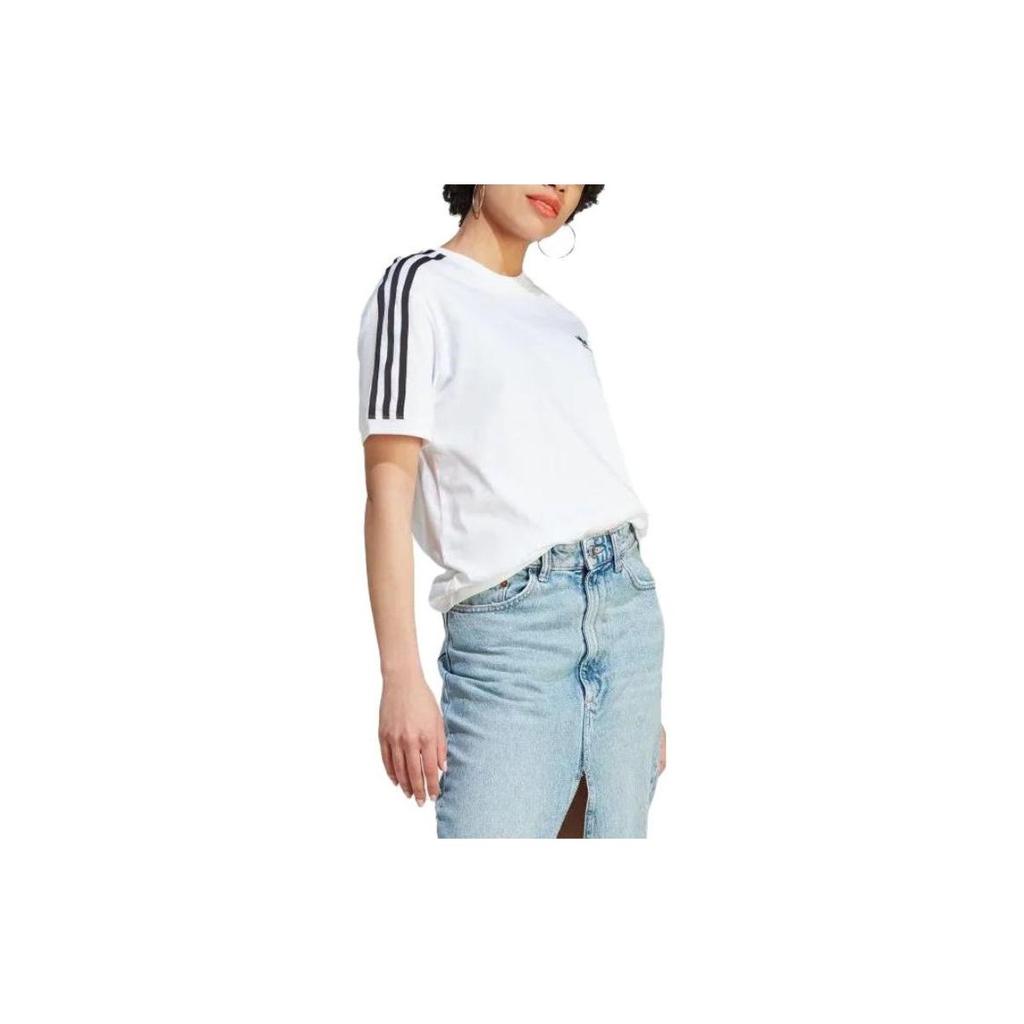 Adidas Originals Casual Round Neck Short Sleeve T-Shirt Women Tops White IK4050
