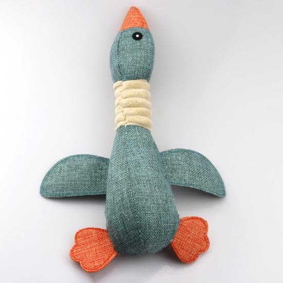 Indestructible Goose Dog Toy for Heavy Chewers Pet Stuffed Wild Goose Chew Toy with Squeaker Supports Healthy Chewing Instincts