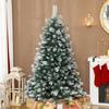 Artificial Christmas Tree 180 Cm Artificial Fir Tree with Snow, 1000 Tips 34 Pine Cones Wide Base