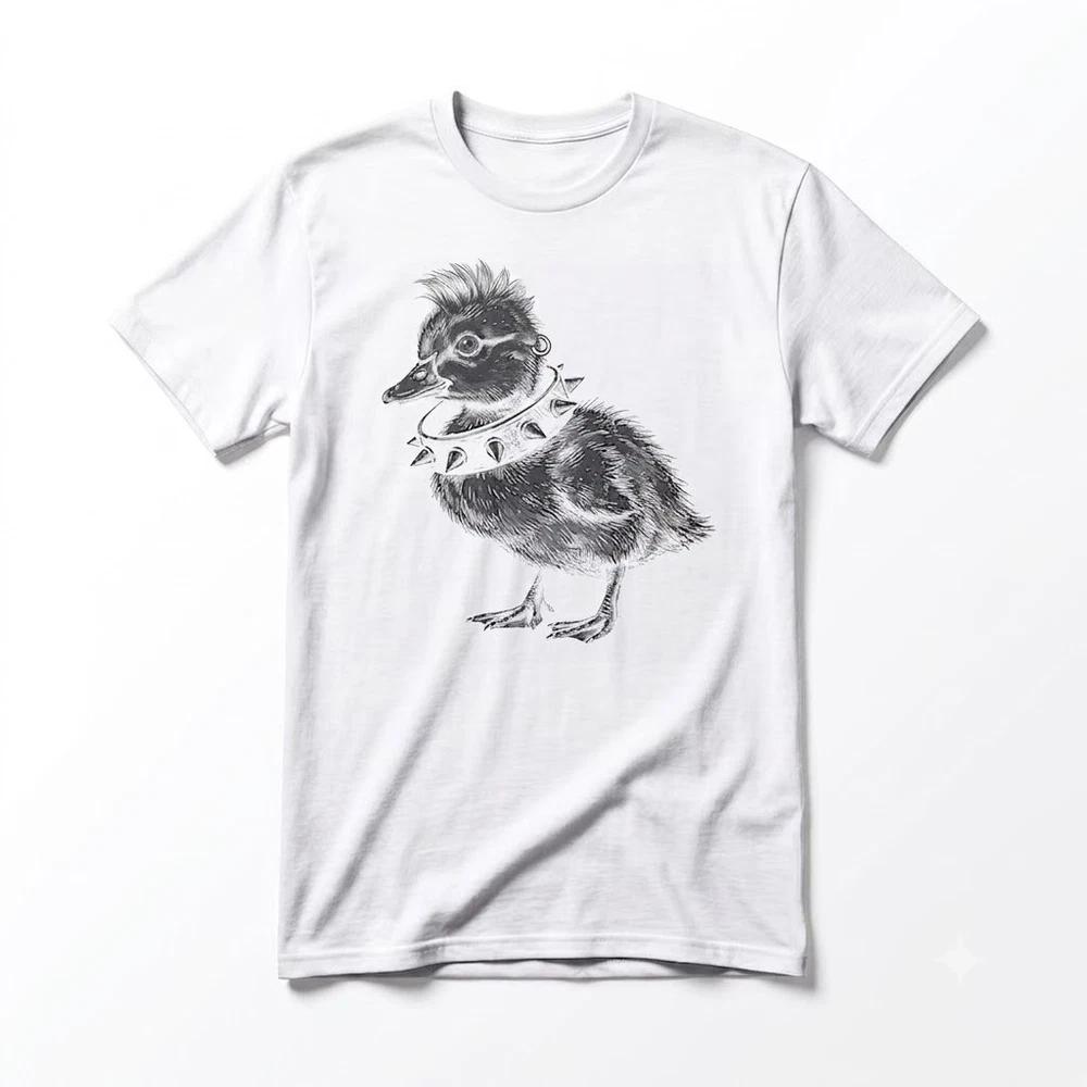 Punk Duck Punk Rock Emo Punk Teen White TShirt S