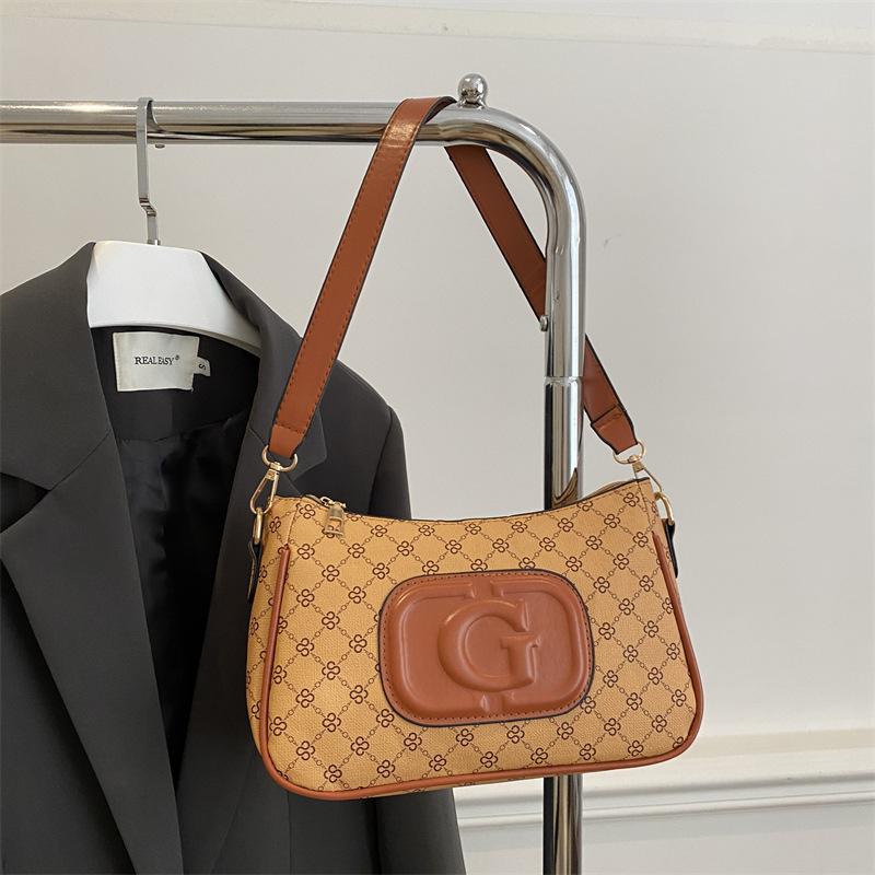 Lässige einfache Frühjahrsmode Schulter kleine quadratische Tasche Damen Trend Unterarmtasche Nischen-Design Umhängetasche