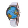 Fashion Retro Belt Quartz Watch Airplane Second Hand Map Watch Unisex