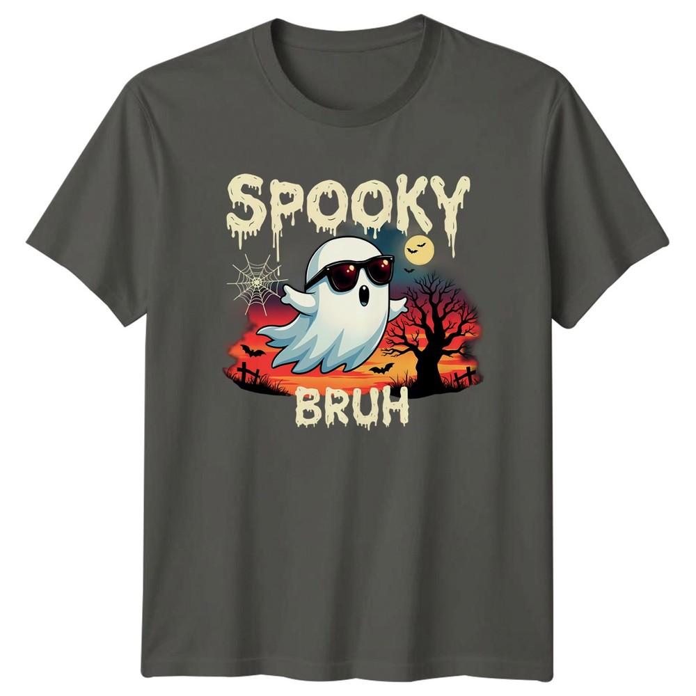 Spooky Bruh Ghost Sunglasses Halloween Ghosts Unisexs Unisexs Graphic Tee S