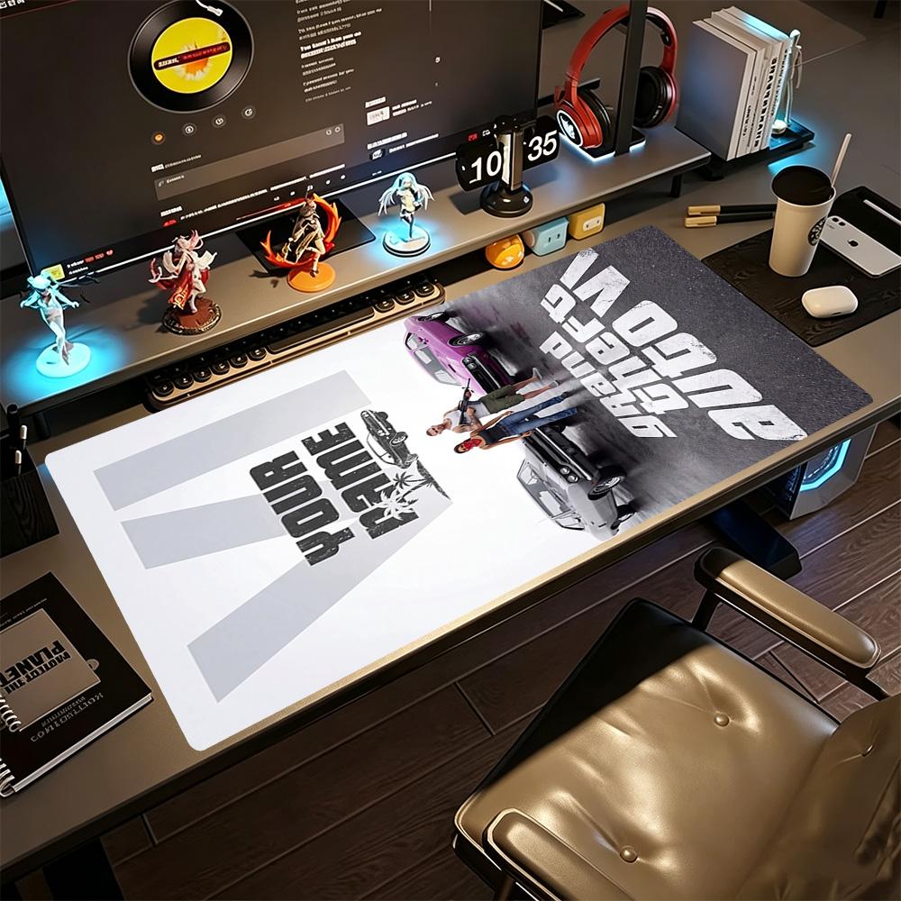 Gta Customize Your Name Mouse Pad Desk Mouse Pad Computer Desk Keyboard Mat Non-Slip Rubber Bottom Office Desk Accessory