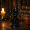 Gruselige Kaminsims-Regal-Akzent Halloween Vogelscheuche Krähe Statue 3D Gedruckter Kürbiskopf mit Dunkler Retro-Partydekoration Krähe Gruselige Bauernhaus