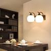 Modern wall lamp retro milky white glass lampshade bedroom staircase bedside lamp attic interior black E27 base home decoration
